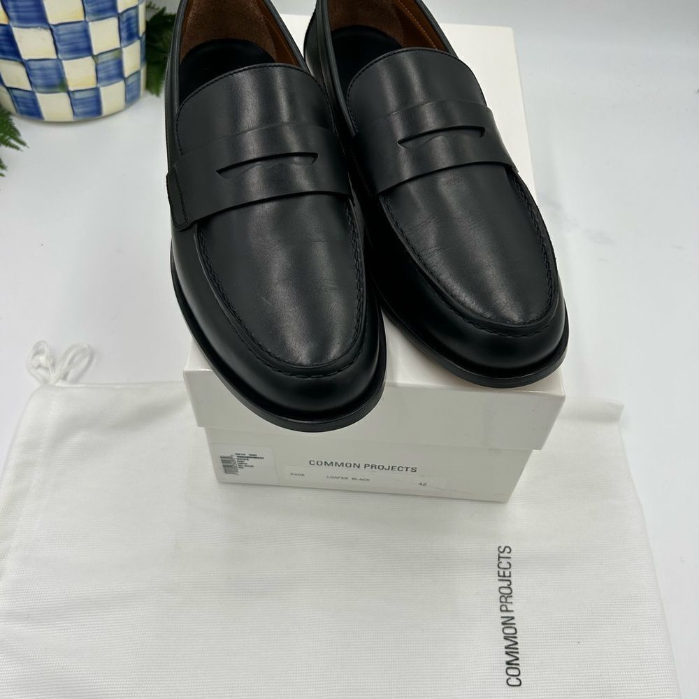 Men’s common project, leather penny loafers size 42 made in Italy